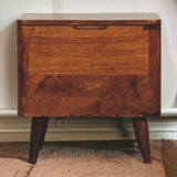 Lid Up Storage Stool - Brown - Furniture Home Direct