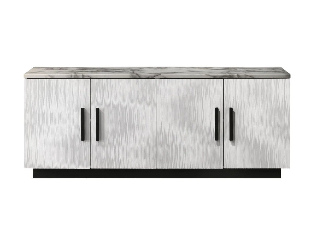 Matilda - Accent Cabinet With White Faux Marble Top - Furniture Home Direct