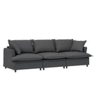 3 Seat Sofa Module For Modular Sectional Wide Seat Cloud Couch With Throw Pillows Upholstered - Furniture Home Direct
