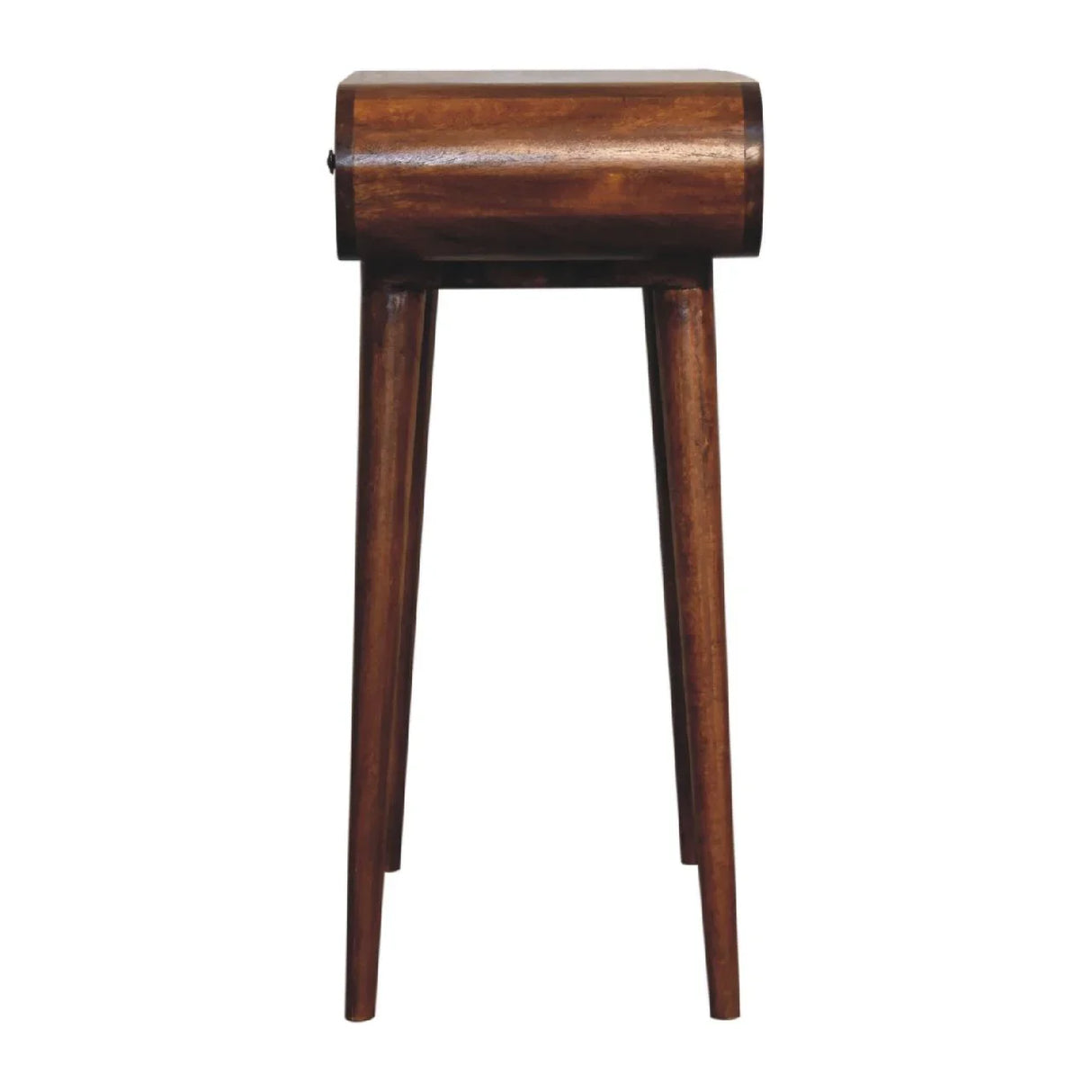 Mini Round Fold Vanity - Chestnut - Furniture Home Direct