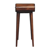 Mini Round Fold Vanity - Chestnut - Furniture Home Direct