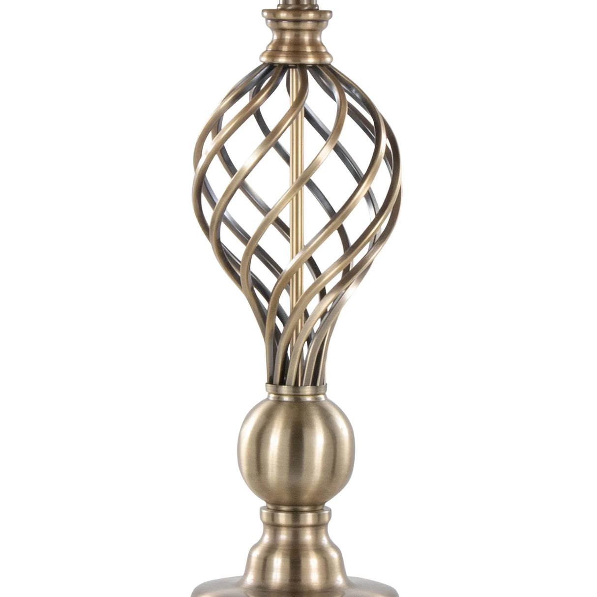 Linx - Twist Contemporary Table Lamp (Set of 2) - Antique Soft Brass / White - Furniture Home Direct