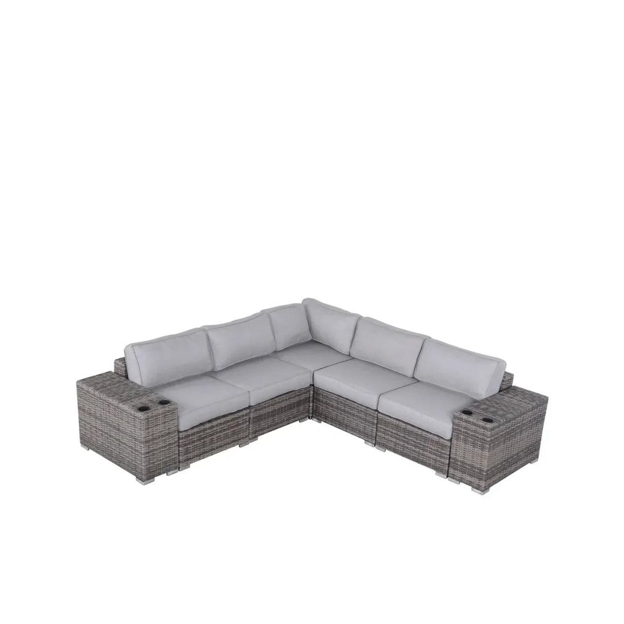 Modern Rattan Wicker Seating Group With Cushions - Furniture Home Direct