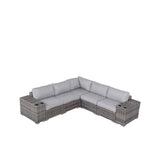 Modern Rattan Wicker Seating Group With Cushions - Furniture Home Direct
