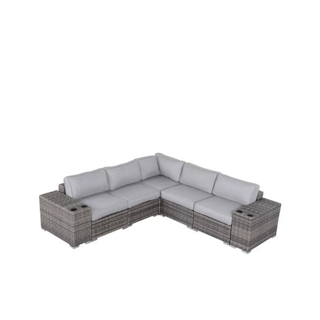 Modern Rattan Wicker Seating Group With Cushions - Furniture Home Direct