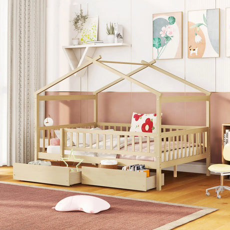 House Bed With 2 Drawers - Furniture Home Direct