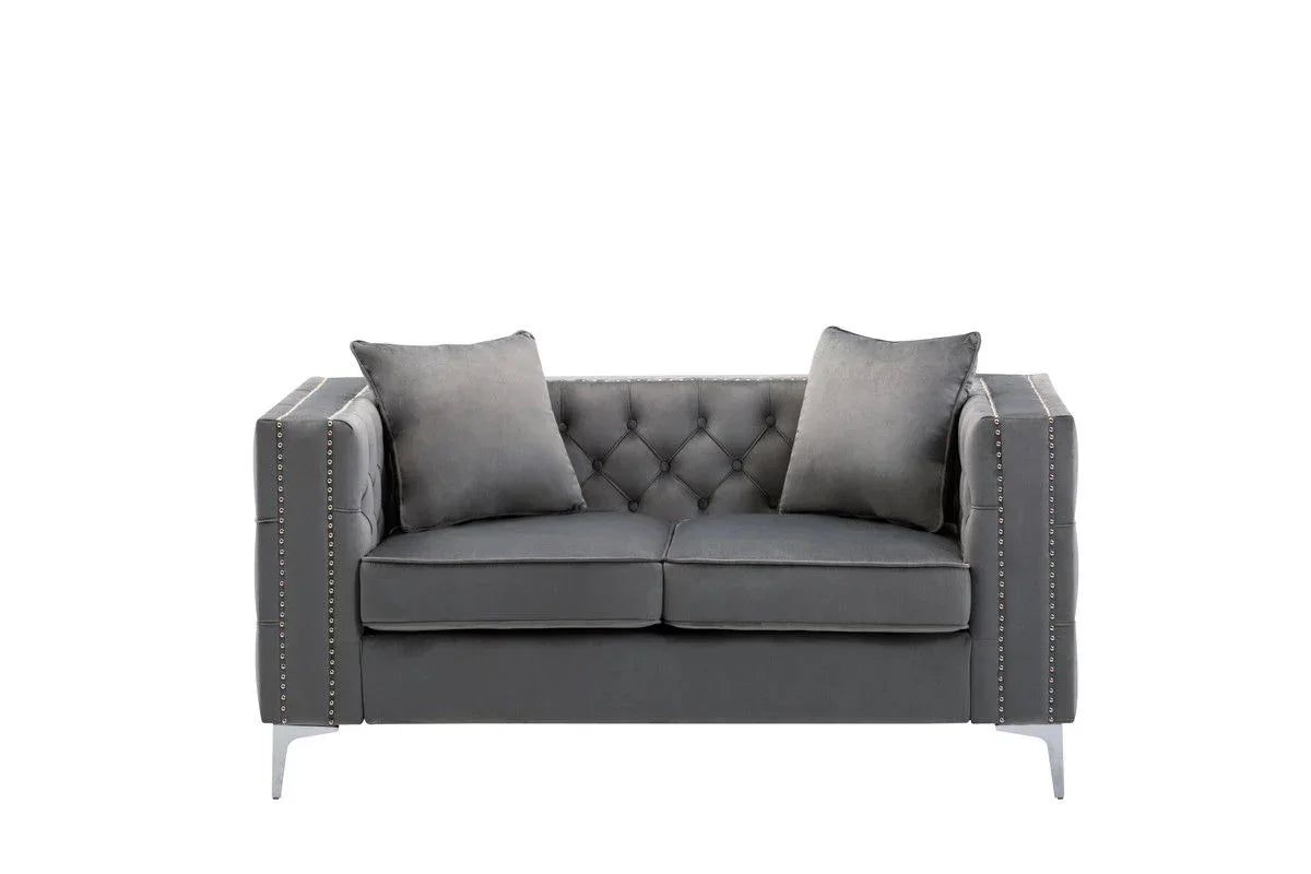 Lorreto - Velvet Loveseat - Furniture Home Direct