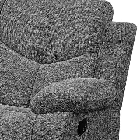 Kalen - Chenille Loveseat With Console - Gray - Furniture Home Direct