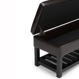 Cosmopolitan - Storage Ottoman Bench With Open Bottom - Tanners Brown - Furniture Home Direct
