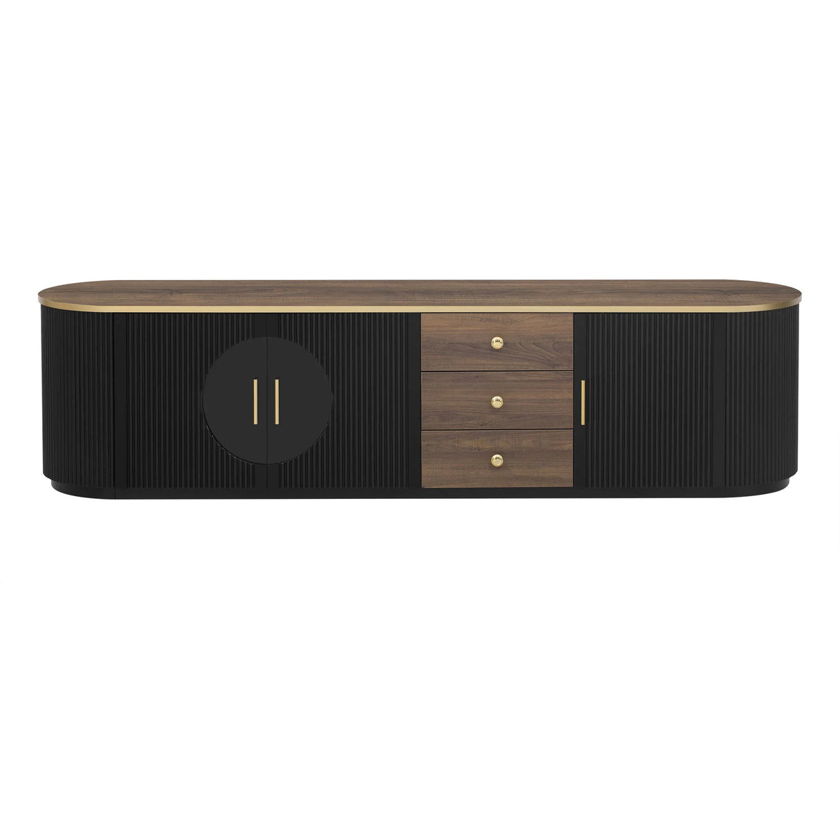 Modern Minimalist TV Stand For TVs Up To 80" With 3 Drawers And 1 Shelf - Furniture Home Direct