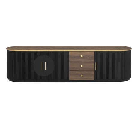 Modern Minimalist TV Stand For TVs Up To 80" With 3 Drawers And 1 Shelf - Furniture Home Direct