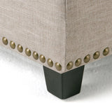 Kingsley - Upholstered Large Storage Ottoman - Furniture Home Direct