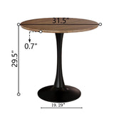 Mid-Century Round Dining Table With Pedestal Base For 2 - 4 People - Furniture Home Direct
