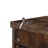 Storage Cabinet With Drawer And Adjustable Shelves Dark Brown - Furniture Home Direct