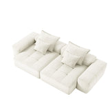 Modern Oversized Diy Combination Modular Sectional Sofa With Pillows - Furniture Home Direct