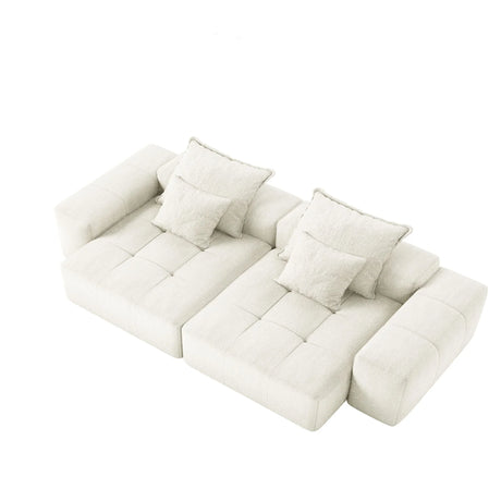 Modern Oversized Diy Combination Modular Sectional Sofa With Pillows - Furniture Home Direct
