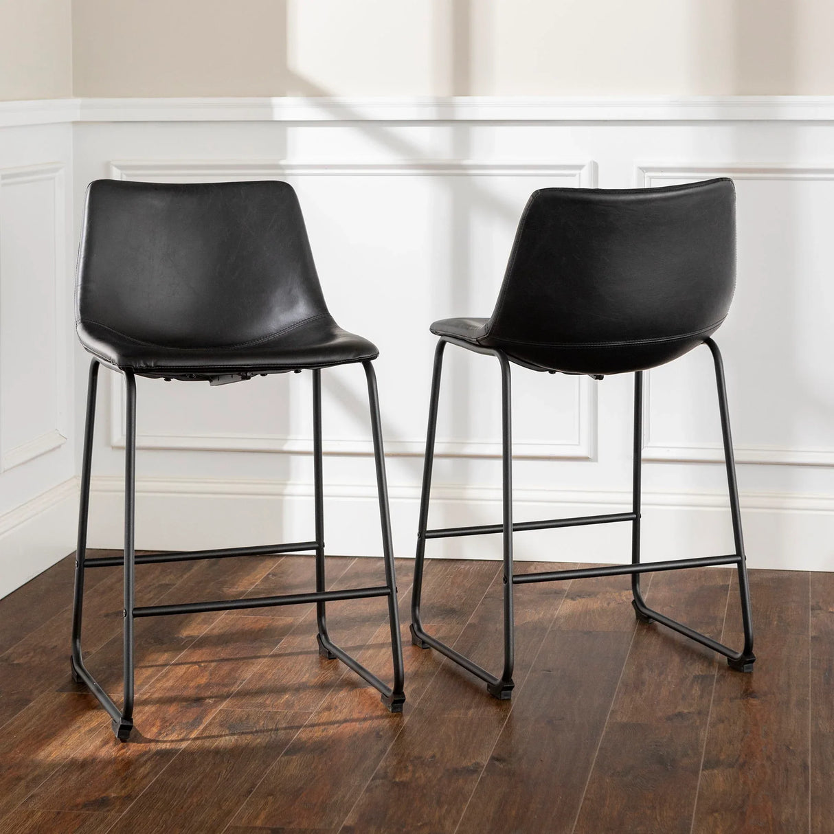Industrial Counter Stools (Set of 2) - Furniture Home Direct