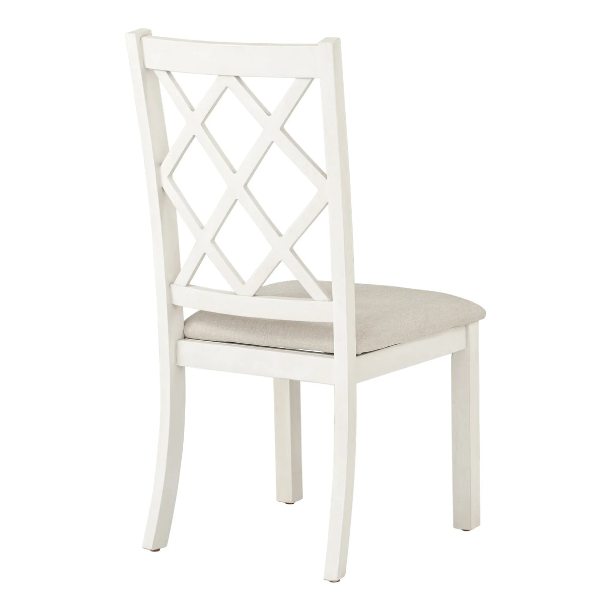 Dining Set Round Table With Upholstered Chairs Walnut Beige - Furniture Home Direct
