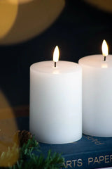 LED Candles With Wick And Remote Control Timer (Set of 2) - White - Furniture Home Direct