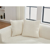 2 Piece Boucle Cloud Living Room Set, Beige - Furniture Home Direct