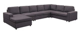 Tifton - Linen 7 Seat Reversible Modular Sectional Sofa Chaise - Furniture Home Direct