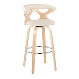 Gardenia - Contemporary Fixed Height Barstool With Swivel With Round Footrest (Set of 2) - Furniture Home Direct