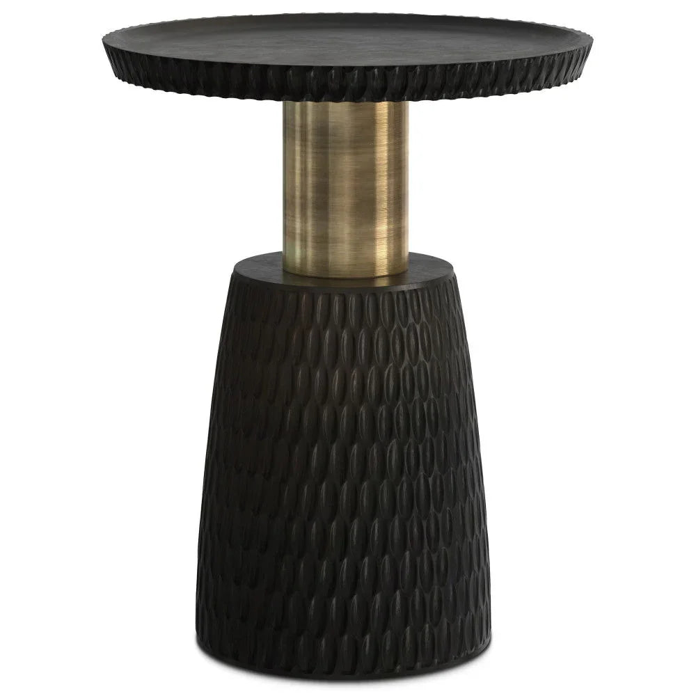 Breanna - Side Table - Black / Gold - Furniture Home Direct