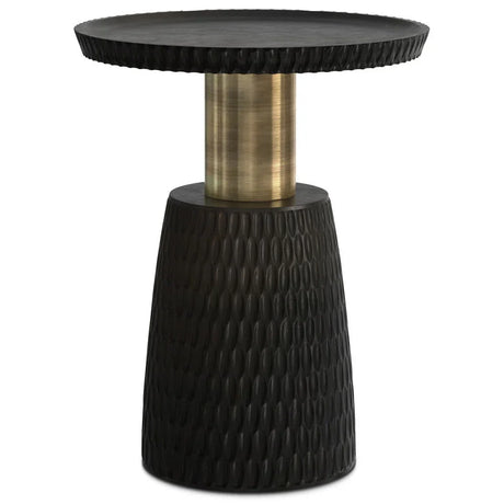 Breanna - Side Table - Black / Gold - Furniture Home Direct