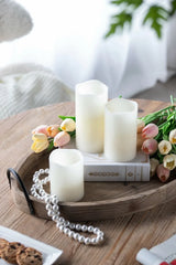 LED Candles With Remote Timer (Set of 3) - Ivory - Furniture Home Direct