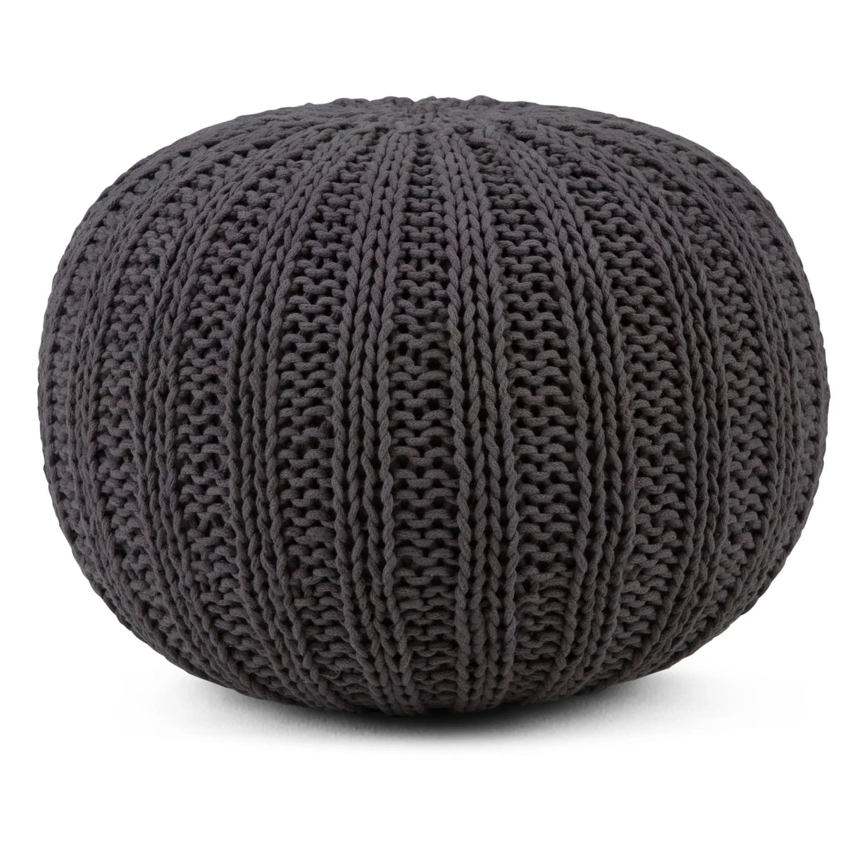 Shelby - Handcrafted Hand Knit Round Pouf - Furniture Home Direct