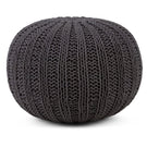 Shelby - Handcrafted Hand Knit Round Pouf - Furniture Home Direct