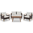 4 Piece Garden Furniture, Patio Seating Set - Furniture Home Direct
