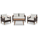 4 Piece Garden Furniture, Patio Seating Set - Furniture Home Direct