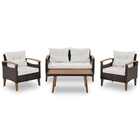 4 Piece Garden Furniture, Patio Seating Set - Furniture Home Direct