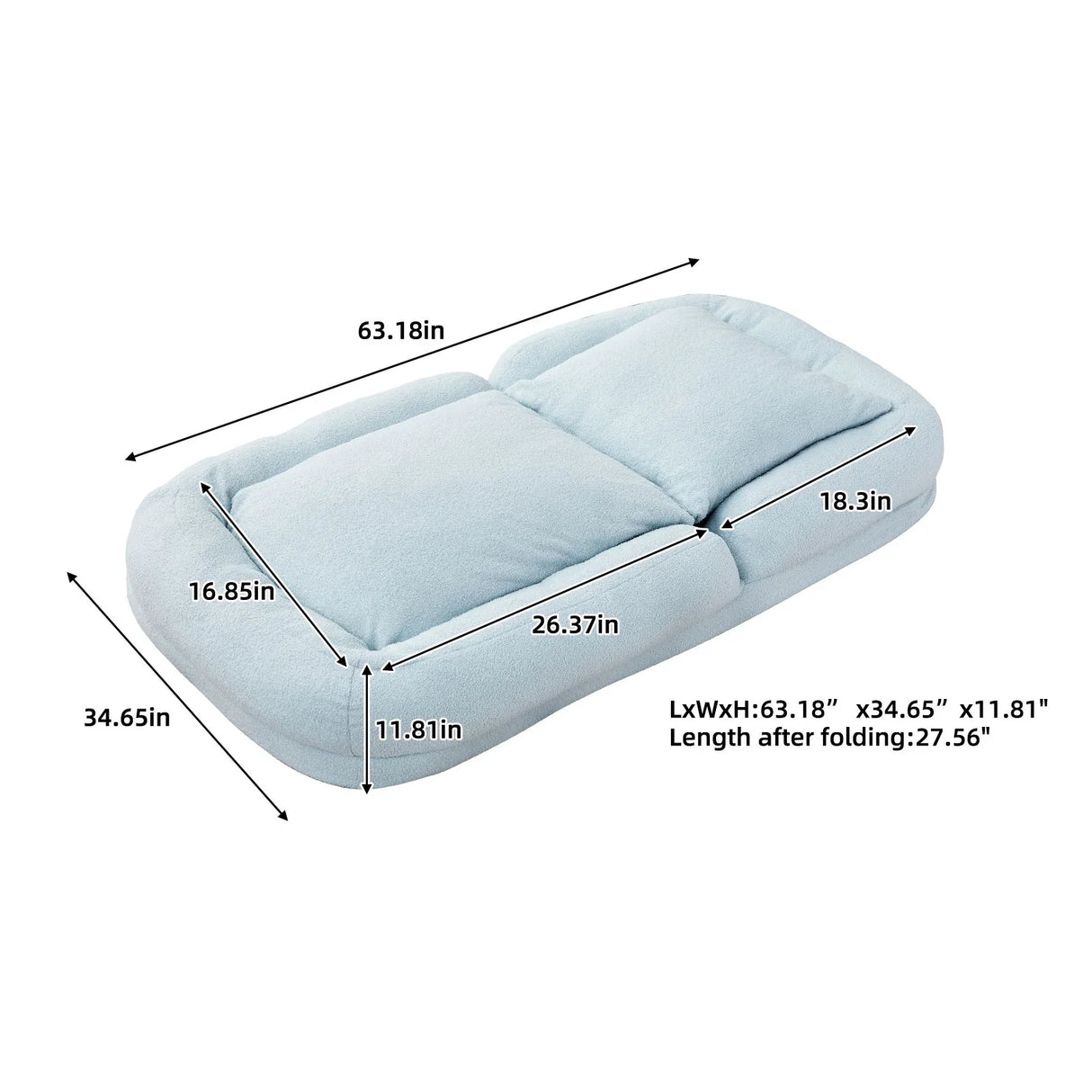 Contemporary Folding Sofa Chair With 5 Adjustable Positions For Gaming, Meditation, And Relaxation - Furniture Home Direct