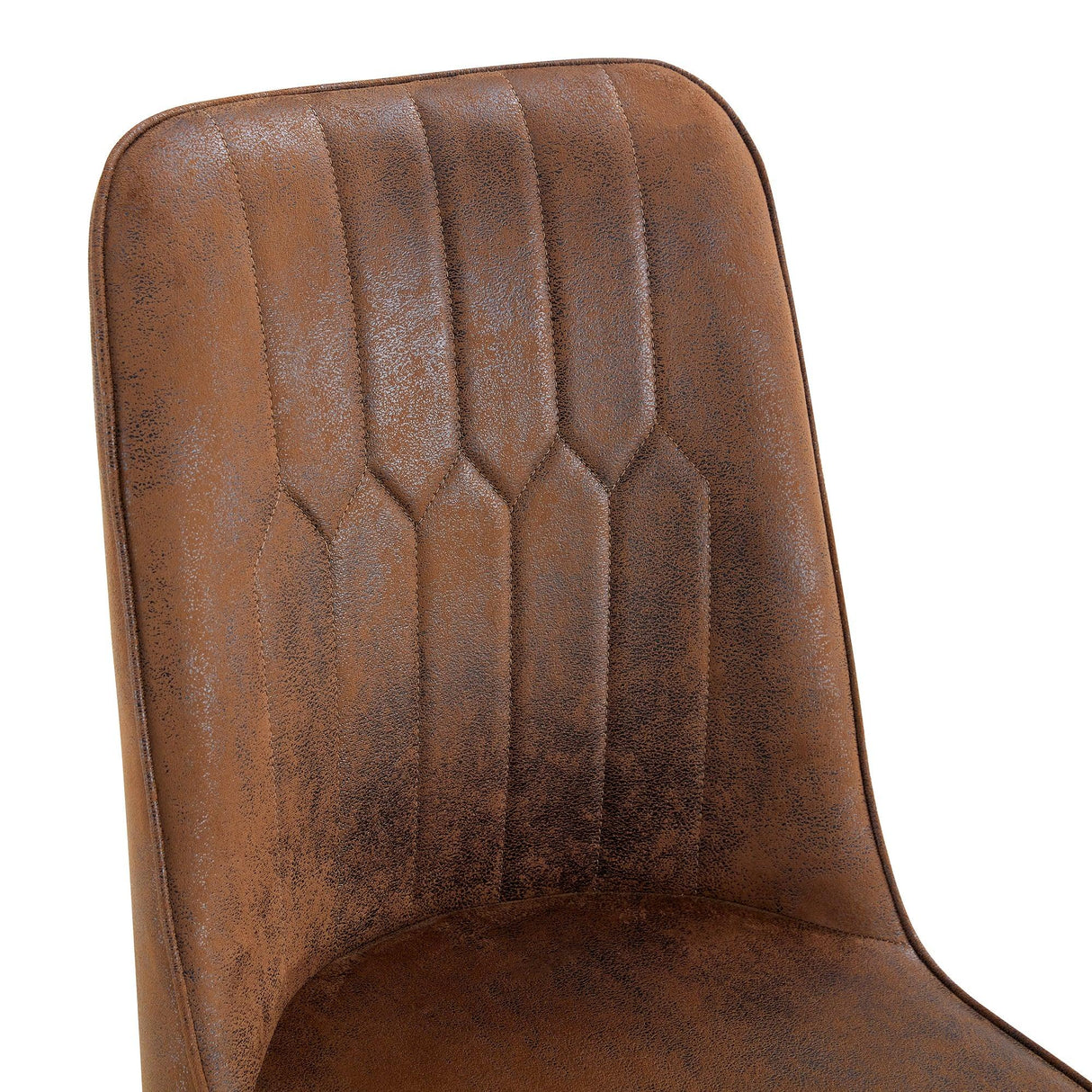Set Of 8 Brown Faux Suede Velvet Dining Chair Set - Brown - Furniture Home Direct