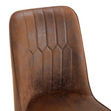 Set Of 8 Brown Faux Suede Velvet Dining Chair Set - Brown - Furniture Home Direct