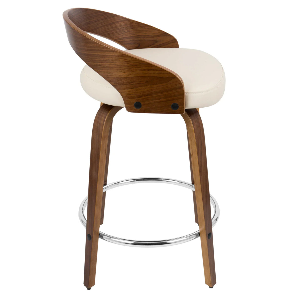 Grotto - Mid-Century Modern, Counter Stool With Swivel (Set of 2) - Furniture Home Direct