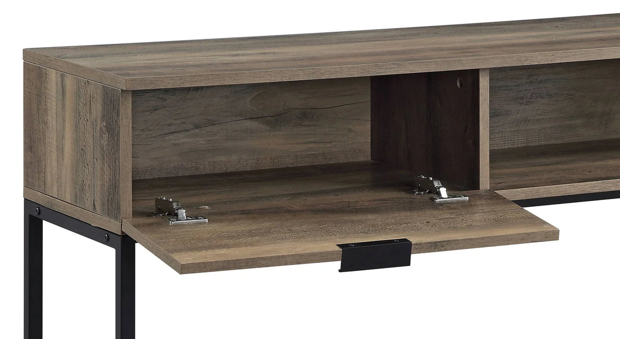 Galeno - Legs Writing Desk - Rustic Oak / Black - Furniture Home Direct