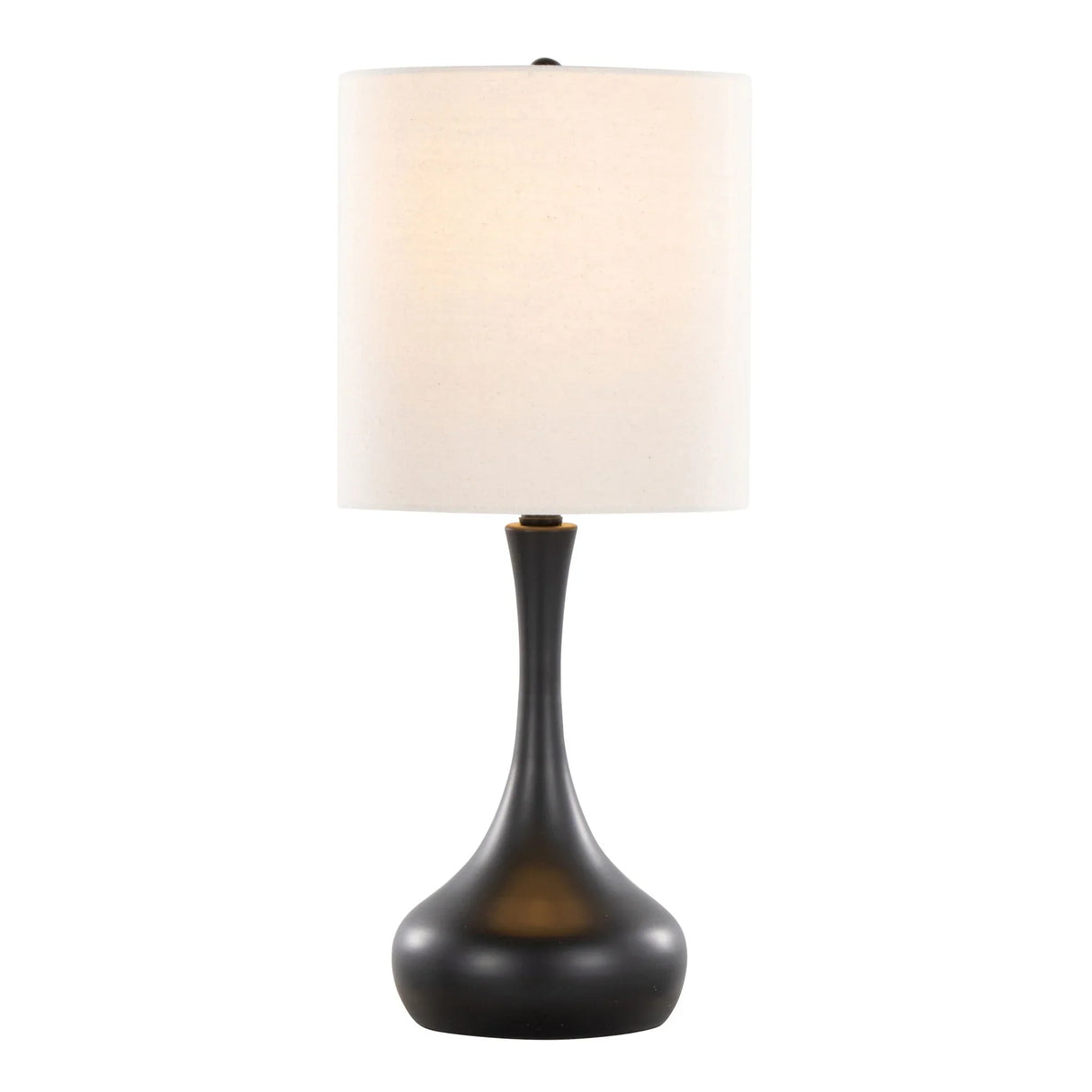 Genie - Contemporary Table Lamp (Set of 2) - Matte Black / Oatmeal - Furniture Home Direct