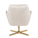 Diana - Contemporary Lounge Chair - Gold / Cream - Furniture Home Direct