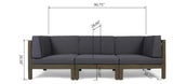 Outdoor Patio Sofa - Dark Gray - Furniture Home Direct