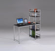 Elvis - Writing Desk With Shelves - Black / Chrome - Furniture Home Direct
