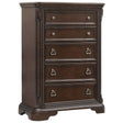 Traditional 5 Drawer Chest - Mahogany - Furniture Home Direct