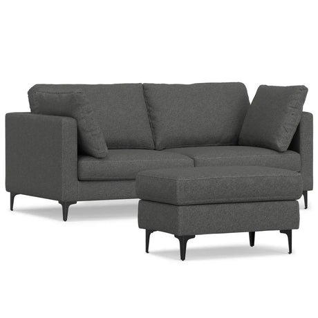 Ava - Mid Century Sofa With Ottoman Set - Furniture Home Direct
