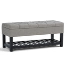 Saxon - Upholstered Transitional Storage Ottoman Bench - Furniture Home Direct