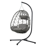 Outdoor Egg Chair With Stand - Dark Gray - Furniture Home Direct