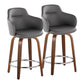 Boyne - Contemporary Fixed Height Counter Stool With Swivel With Round Footrest (Set of 2) - Furniture Home Direct