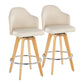 Ahoy - Contemporary Fixed Height Counter Stool & Round Footrest (Set of 2) - Furniture Home Direct