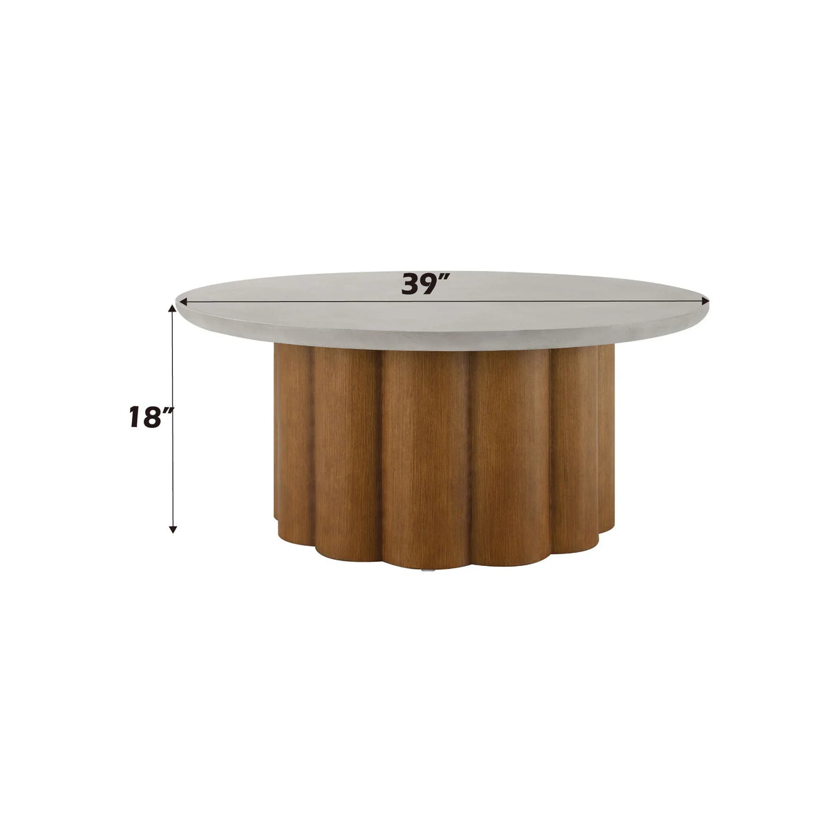 Evenlyn - Faux Concrete Top Table - Furniture Home Direct